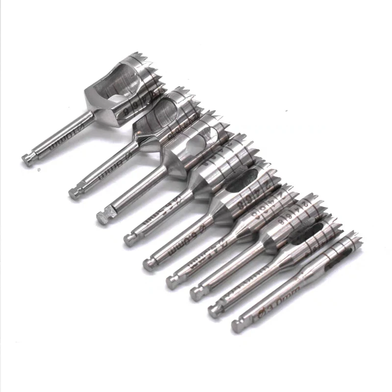 1PCS Dental Trephine Drill Bur Tissue Punch Bone Saw Disk Dental Bone Harvest Drill Dentistry Surgical Planting Tools