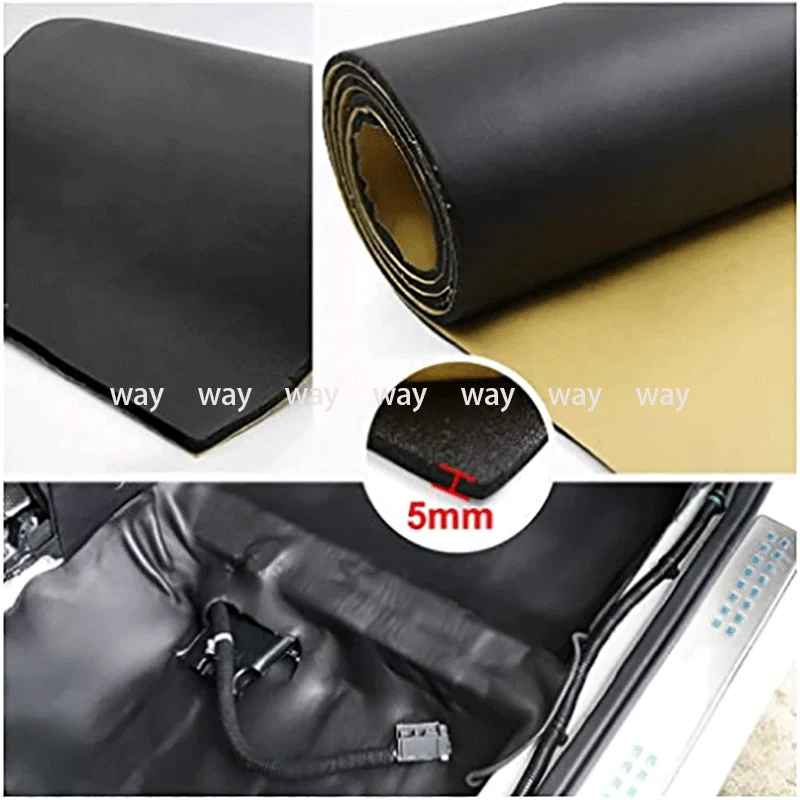 100/150/200/300cmx50cm Car Sound Deadener Mat 5/10/15mm Noise Heat Deadening Soundproof Dampening Mat For Car Hood Engine Door