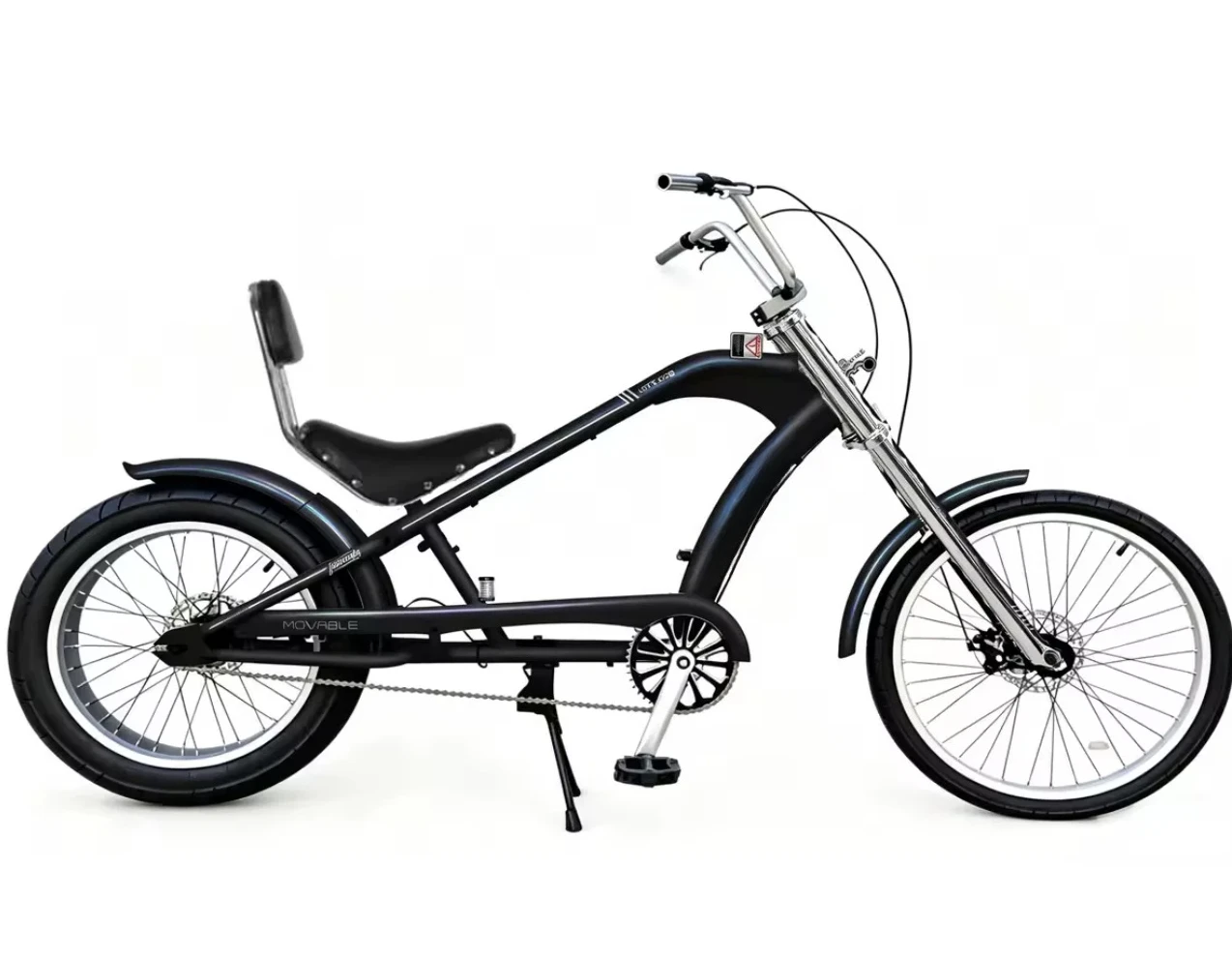 Fat Tire Vintage Chopper Bicycle, 20-24 Inch Retro Cruiser Bike, Comfortable Riding with Strong Traction