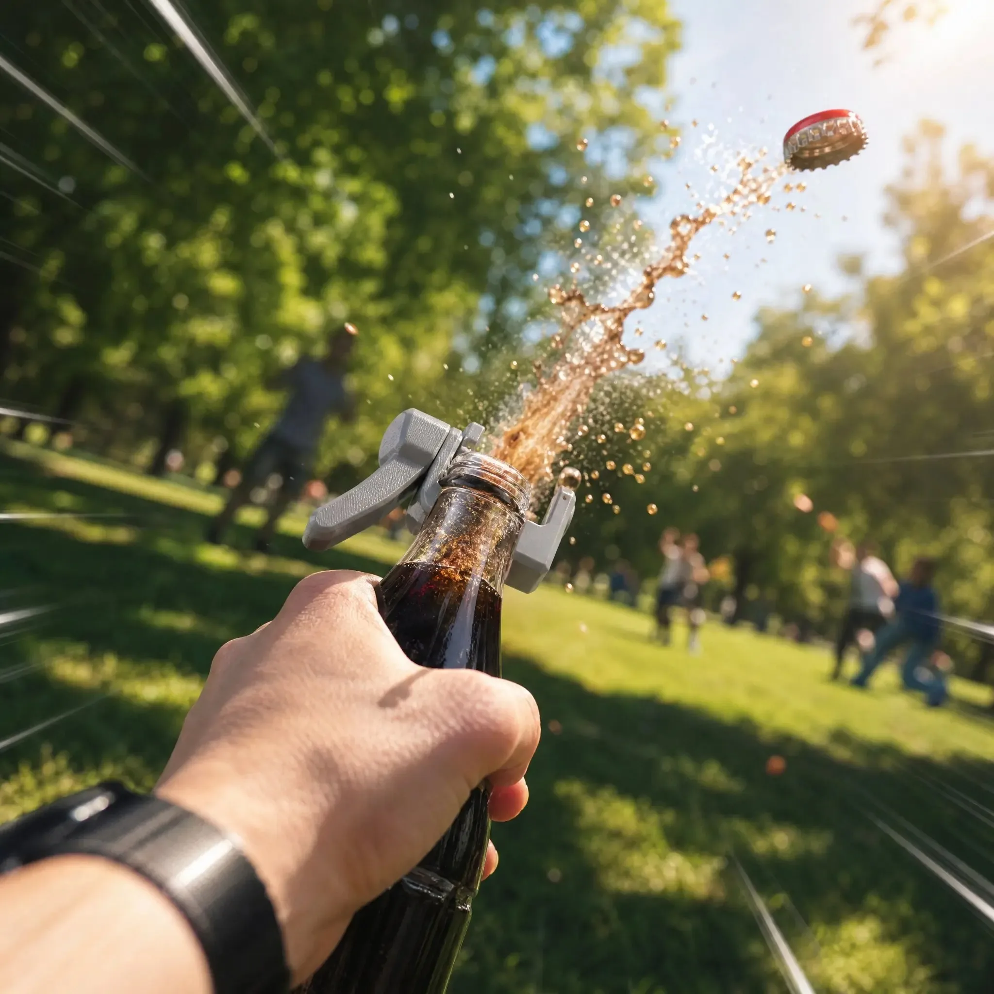 3D Printed Beer Bottle Opener Cap Launcher, Fun Ejection Bottle Opener Gun, Kitchen Party Bar Tool, Fits NRW Bottles
