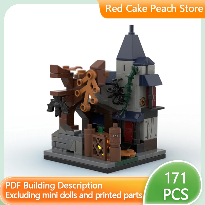 

Medieval Castle Model MOC Building Bricks Medieva Castle Architecture Modular Technology Gifts Holiday Assemble Children Toys