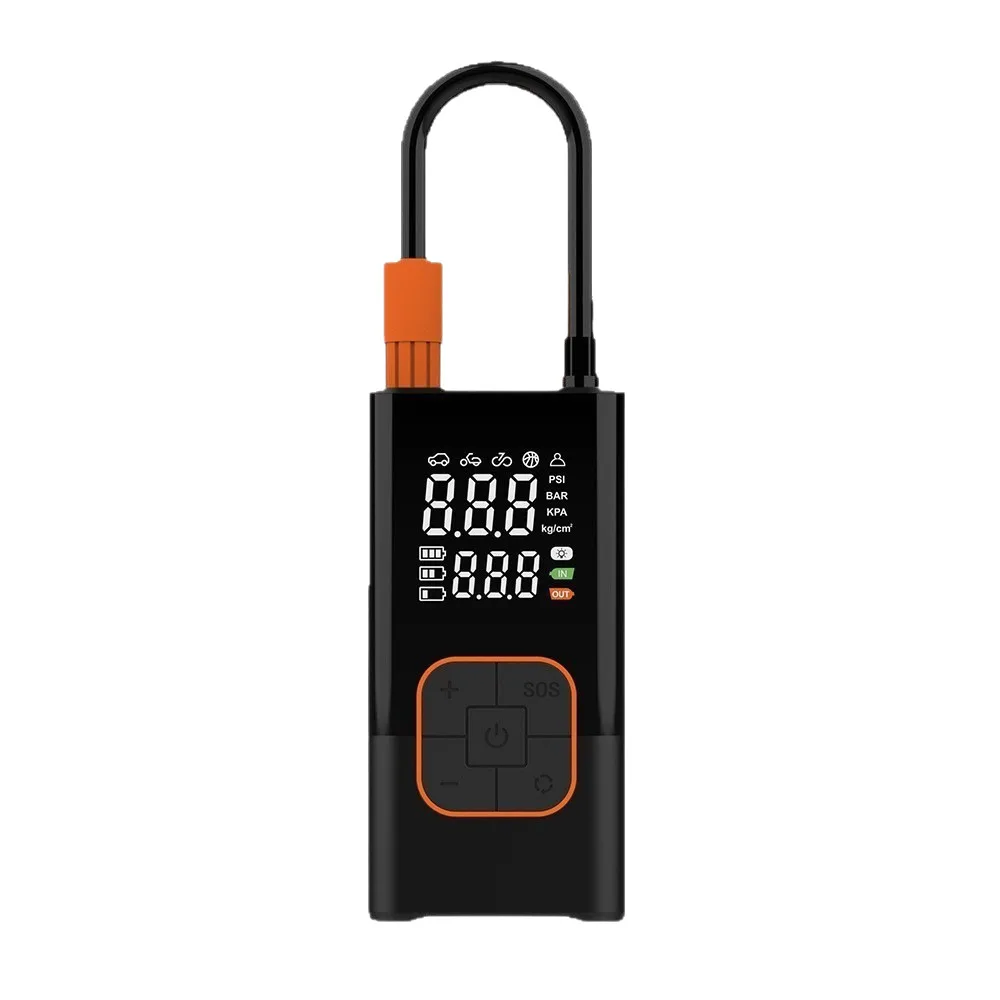 Picture 6: Mini Portable Electric Tire Inflator with Dual Digital Display, Wireless Rechargeable Air Compressor