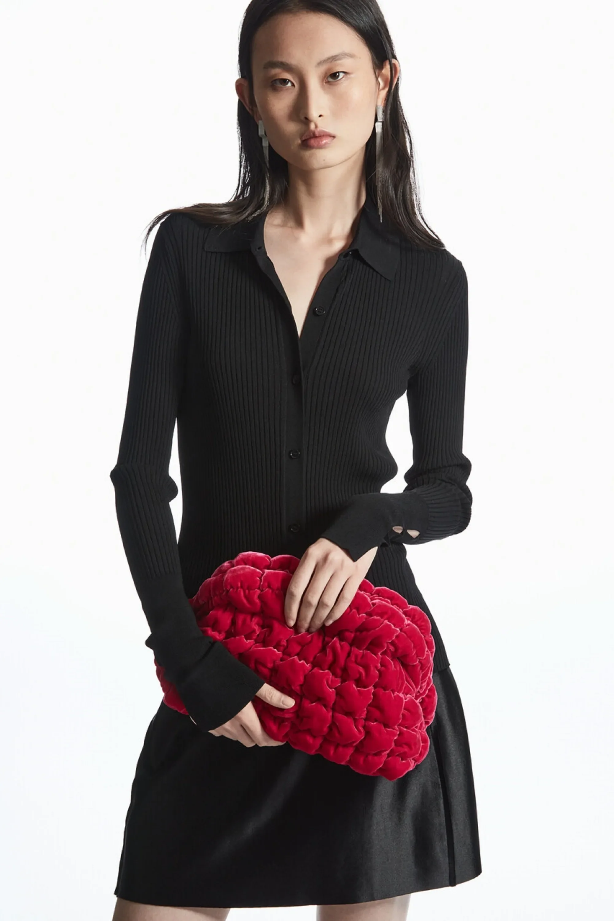 XIMIAN APPAREL 2026 YAZHIMEI spring new style of Ladies' casual Slim-fit ribbed button knitted cardigan