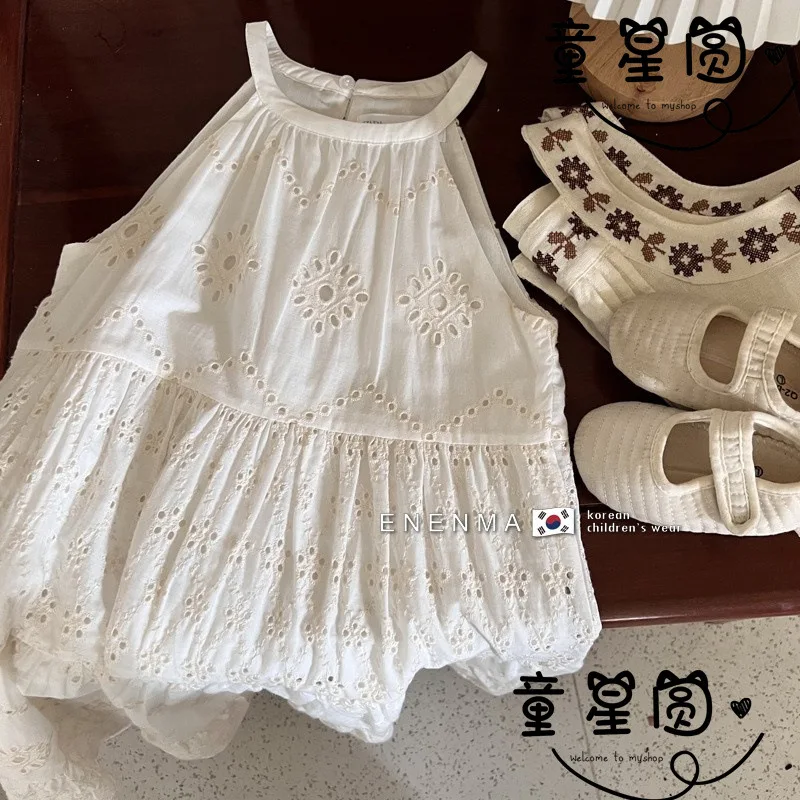 

Girls' Dress Summer New Children's Clothing Lace Embroidery Sling Princess Dress Wholesale