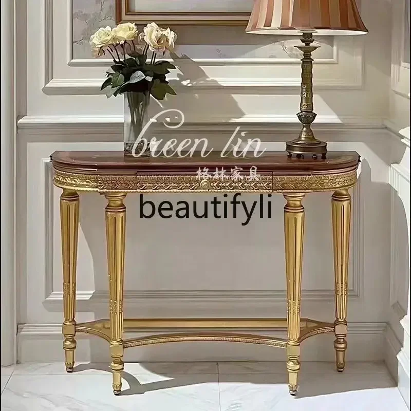 P French retro solid wood porch/American country, wall decorative cabinet/partition side table