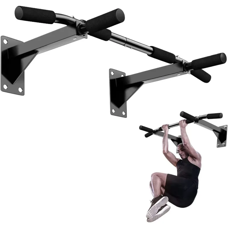 

Wall Mounted Pull up Bar, Strength Training Pull-UP Bars, Heavy Duty Chin up Bar Wall Mount with Exercise Bands