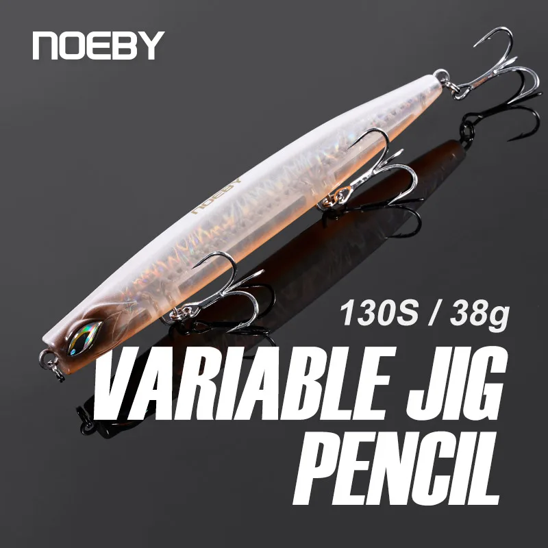 

NOEBY Sinking Pencil 130mm 38g Variable Jig Shore Jigging Fishing Lure Artificial Hard Bait Stickbait for Tuna Sea Fishing Lures