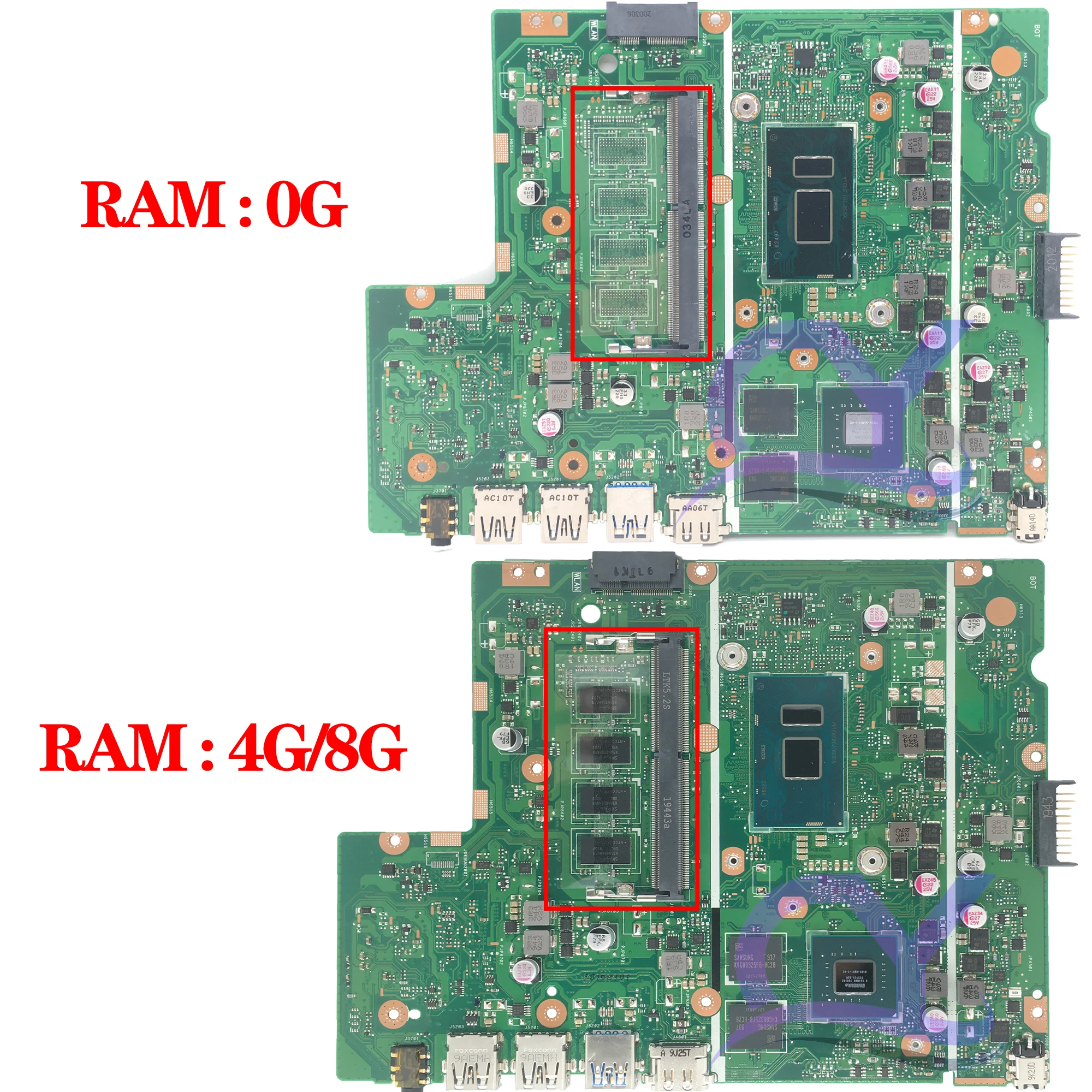 Imagem -03 - Placa-mãe Portátil para Asus X540ub X540uv X500u X543u R540u Mainboard com i3 i5 I76th 7ª 8ª Geração 0g 4g Ram 100 de Trabalho