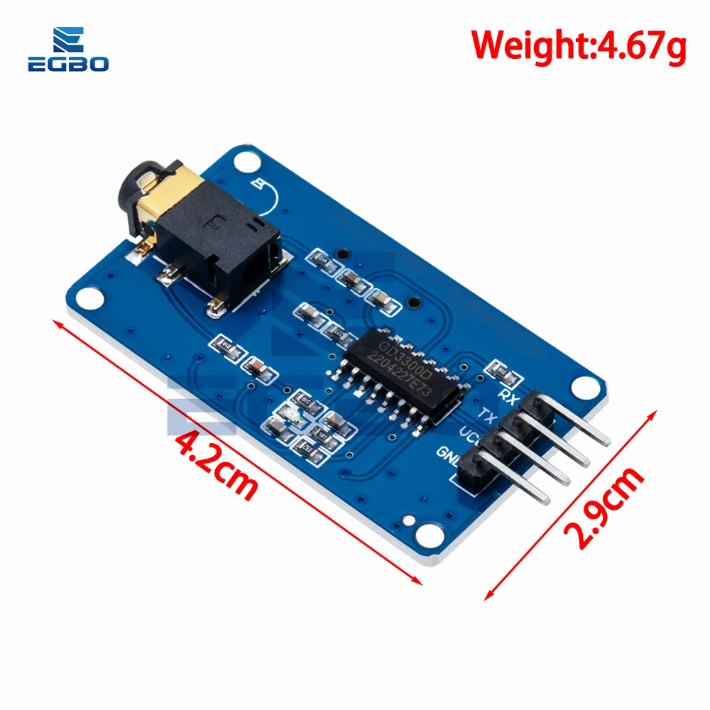 1 ~ 10 قطعة EGBO YX6300 YX5300 UART وحدة التحكم التسلسلية MP3 مشغل موسيقى وحدة لاردوينو/AVR/ARM/PIC CF
