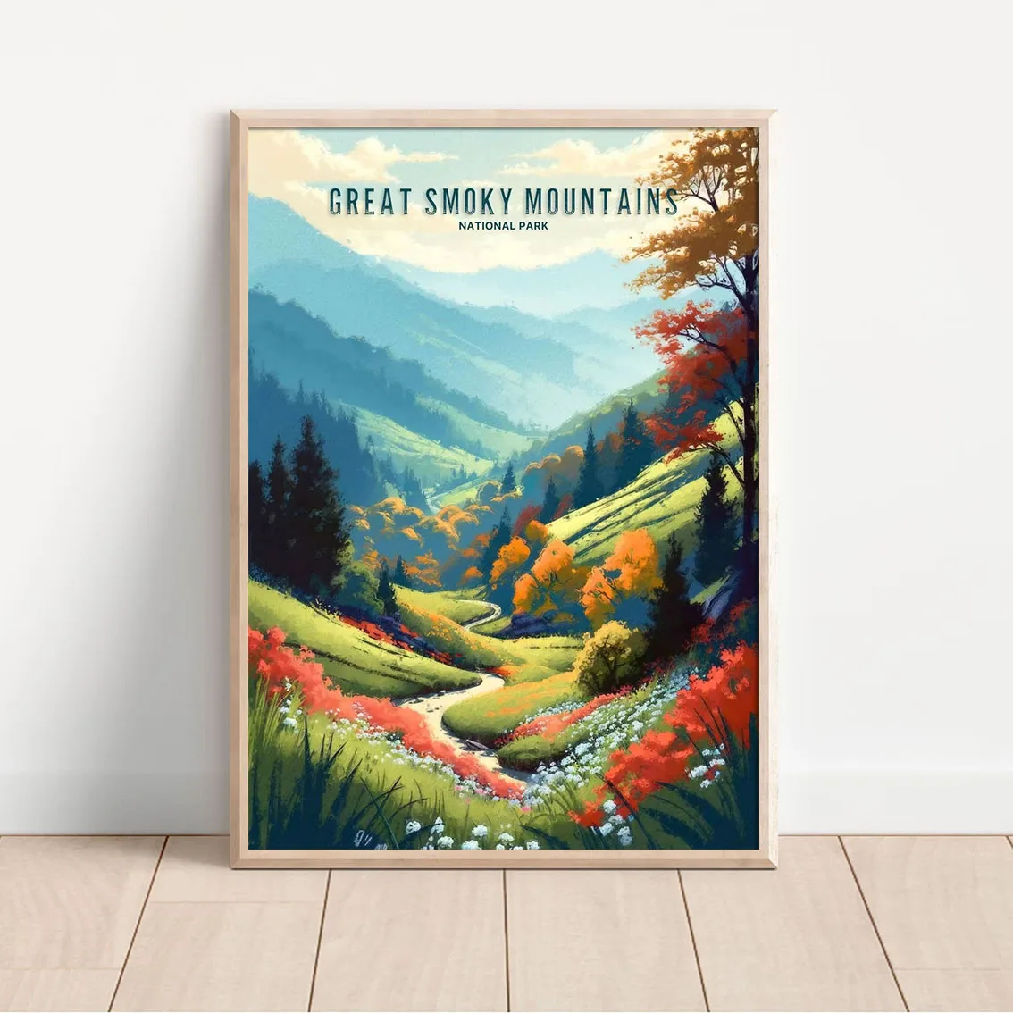 Vintage US National Park Canvas Wall Art Yosemite Rocky Mountain Yellowstone Forest Lake Scenery Poster Bedroom Home Decoration