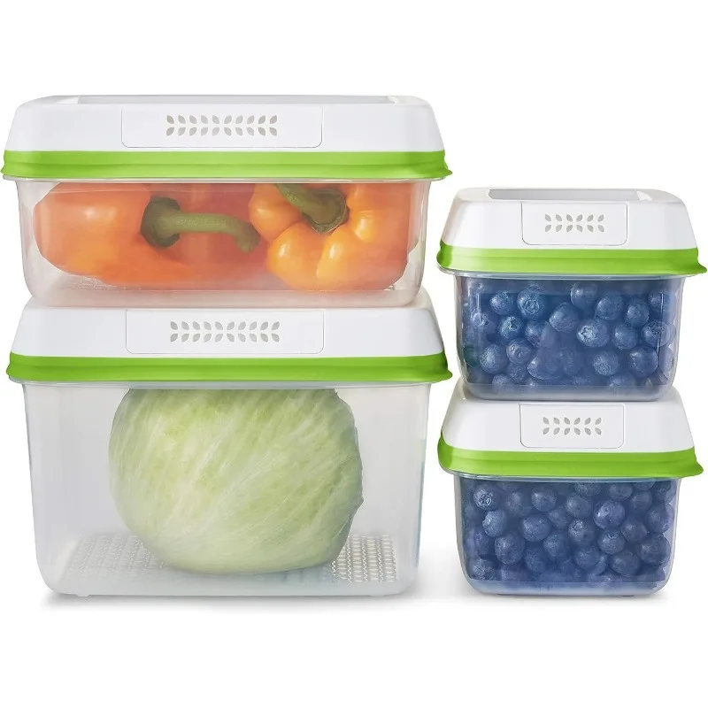 

Medium and Large Storage Containers 8-Piece Set Set of 4 Med & Lg Clear
