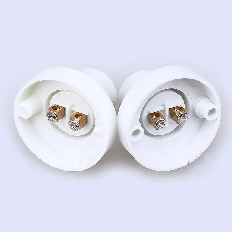 2/4/6/10pcs Round E14 White LED Lamp Screw Cap Socket White Ceiling Light Lamp Bulb Fixing Base Stand Light Bulb Holder for Home