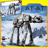 1267pcs Hot Movie Game Star Empire Hoth Battle AT-AT Snowtrooper Army Assault Motorized Walker Model 75288-Blocks Birthday Gift
