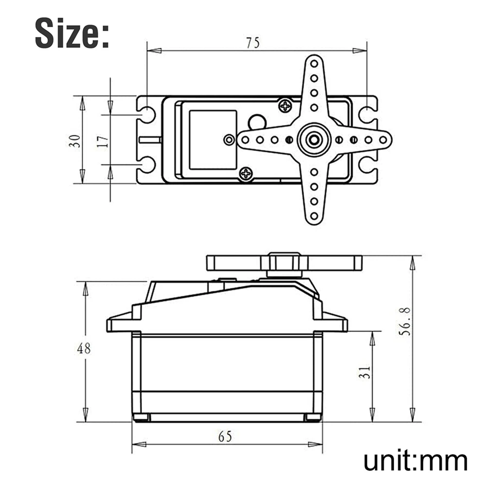 Servo numérique à couple élevé, engrenage en acier inoxydable, bras 18T, 180, 270, résistant pour voiture RC Baja à grande échelle 1:5, voiture d'escalade tout-terrain, 150kg