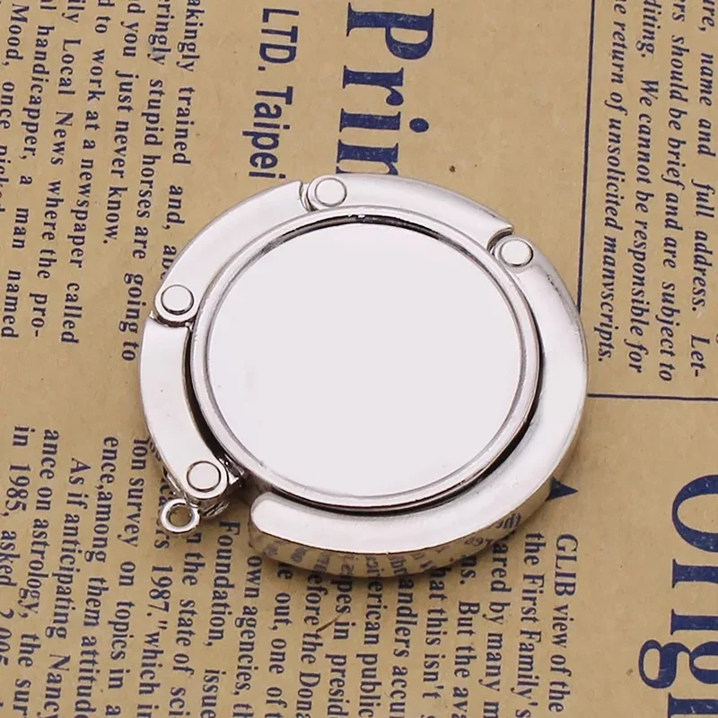 Portable Folding Bag Hanger Handbag Hook Holder Table Hook Crystal Alloy Purse Bag Holder Circle Shape Bag Accessories image 4