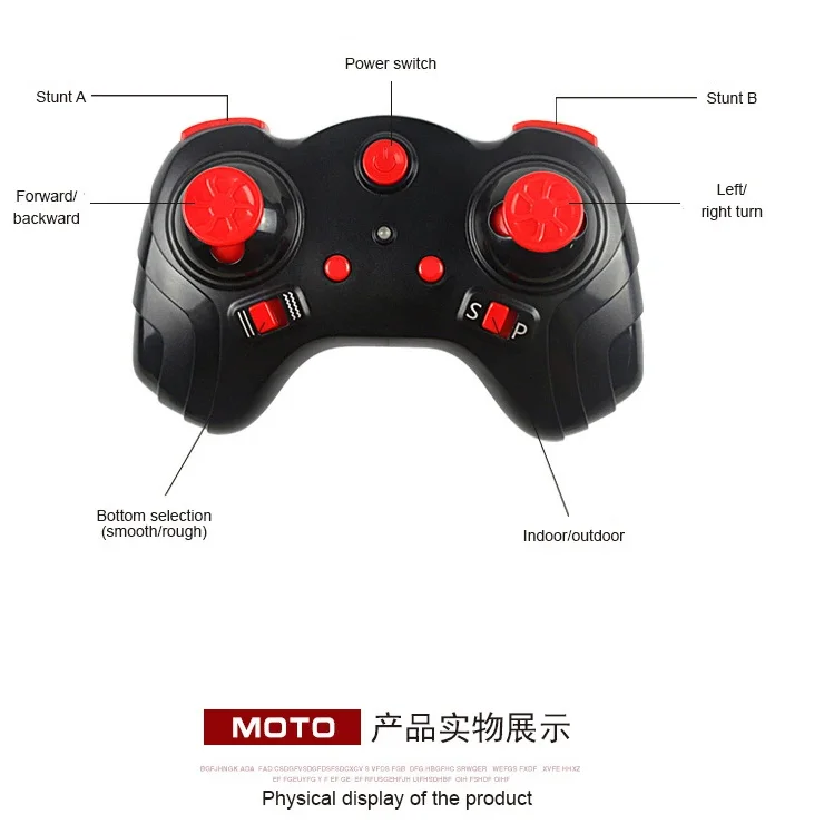 Motocykl zdalnie sterowany do szybkiego driftu, automatycznie utrzymujący równowagę, wykonywający akrobacje, obracający się na miejscu, odporny na wstrząsy, elektryczny model RC dla dzieci.