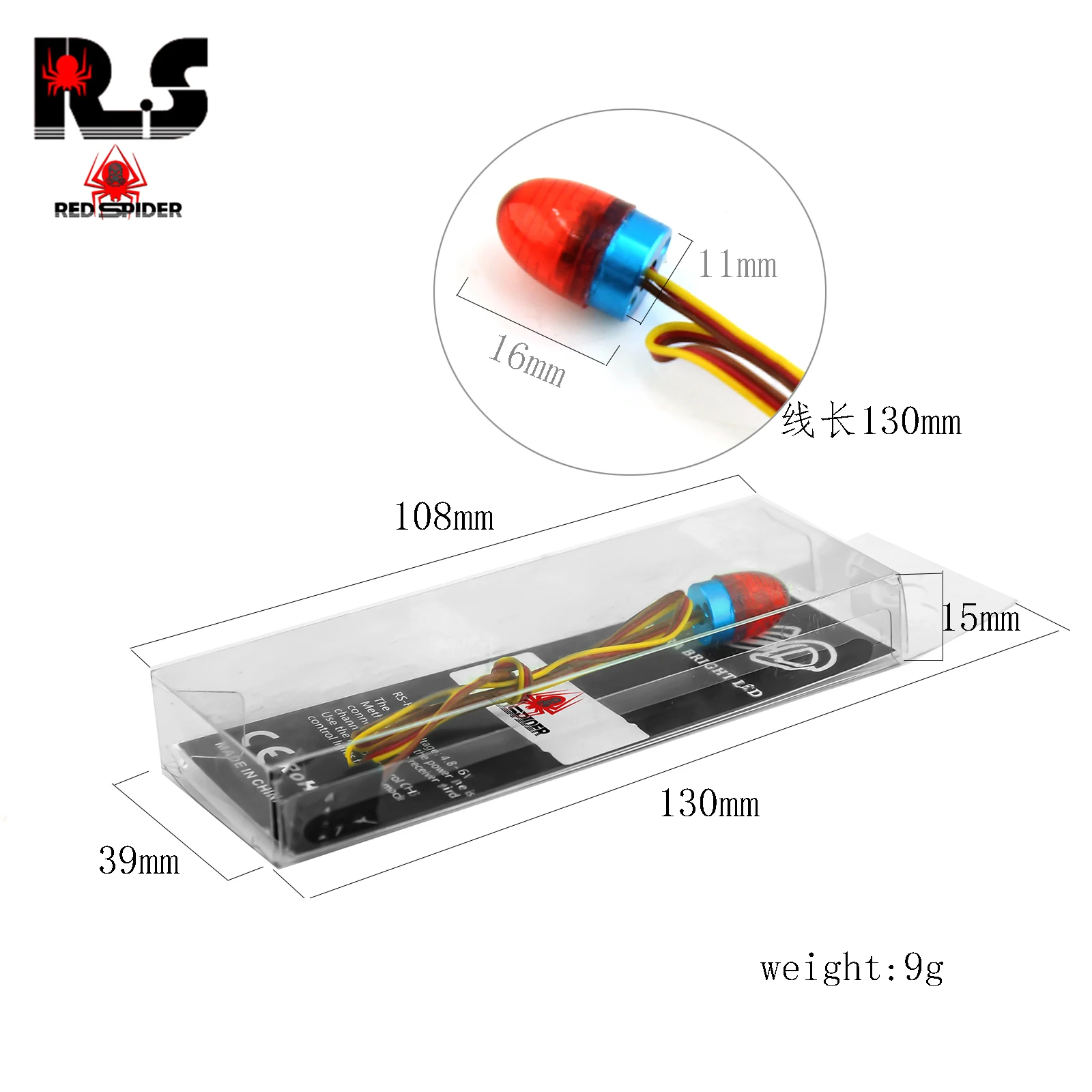 Multi-function LED Lamp Strobing-blasting Flashing Rotating Light For 1/10 RC Model Car 1:14 Tamiya Tractor RC Engineering Truck