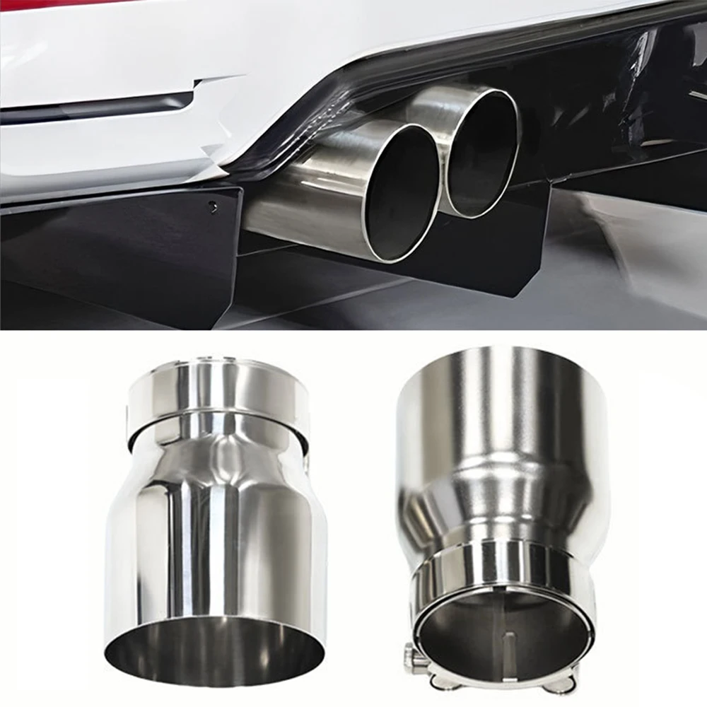 

2 Pcs Exhaust Tip Tail Compatible With BMW M235i M240i F20 F21 M135i M140i 60mm Diameter Universal Rear Section Adapter