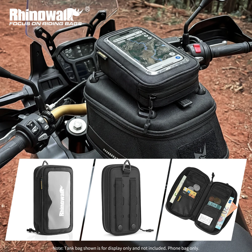

Rhinowalk Motorcycle Phone Bag Responsive Touchscreen Supports 7 Inch Phone Expandable Riding Molle Model Tool Storage Package
