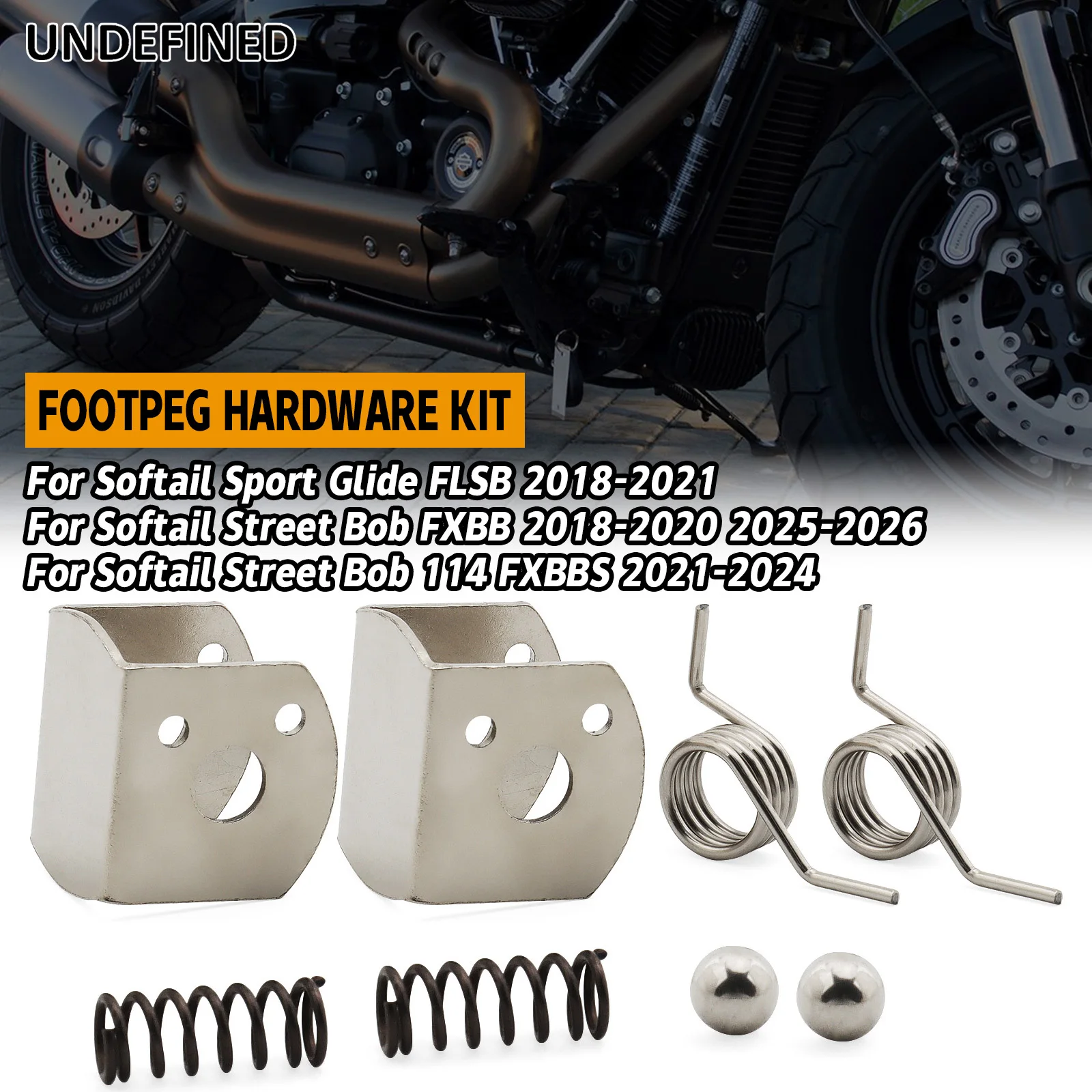 Footpeg Mounting Hardware For Softail Sport Glide FLSB Fat Bob Street Bob Standard FXST Replace OEM Part NO.1620-1840