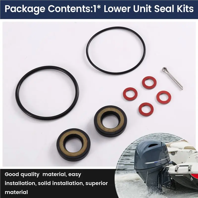 For 2 4Str 6 8 9.9 HP 93101-15074 Outboard Lower Unit Prop Shaft Gearcase Oil Seal Replacement Kit 93210-49046