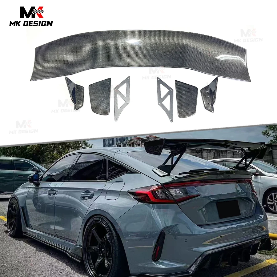 

Carbon Fiber Rear Wing Trunk Spoiler for Honda Civic 11th Gen FL5 Type R 2022+ Rear Trunk Wing Boot Spoiler Car Accessories