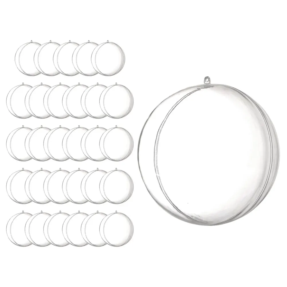 

30pcs Clear Balls 3cm Aquarium Decor Fillable Hanging Clear Empty naments Ball naments Party Supplies Transparent Material