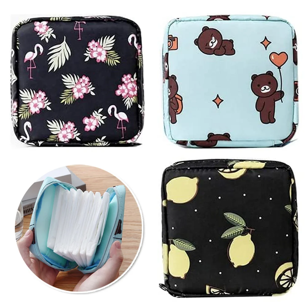 

Tampon Storage Bag Women Sanitary Pad Pouch Napkin Cosmetic Bags Organizer Ladies Makeup Bag Girls Tampon Holder Organizer