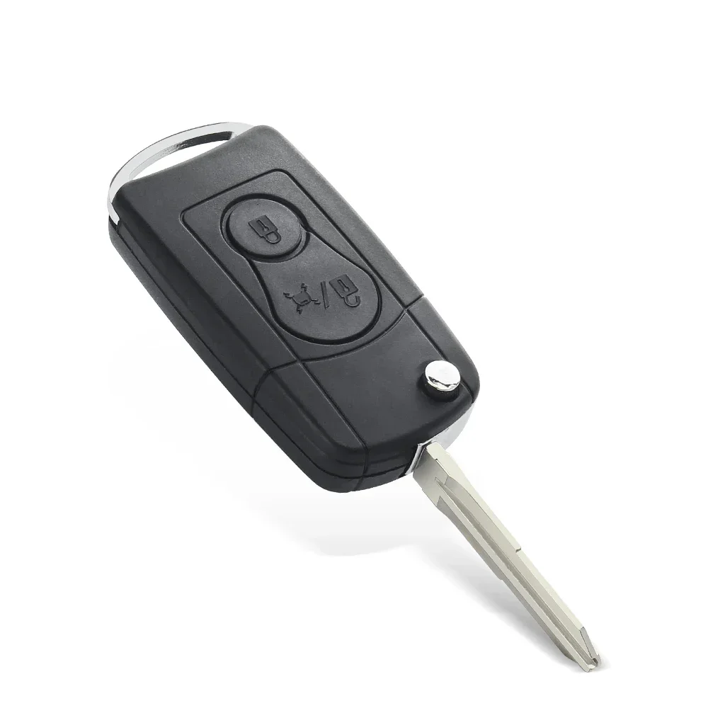 KEYYOU-carcasa de llave remota de coche de 2 botones para Ssangyong Actyon Kyron Rexton, carcasa de llave Original para llaves de coche Ssangyong