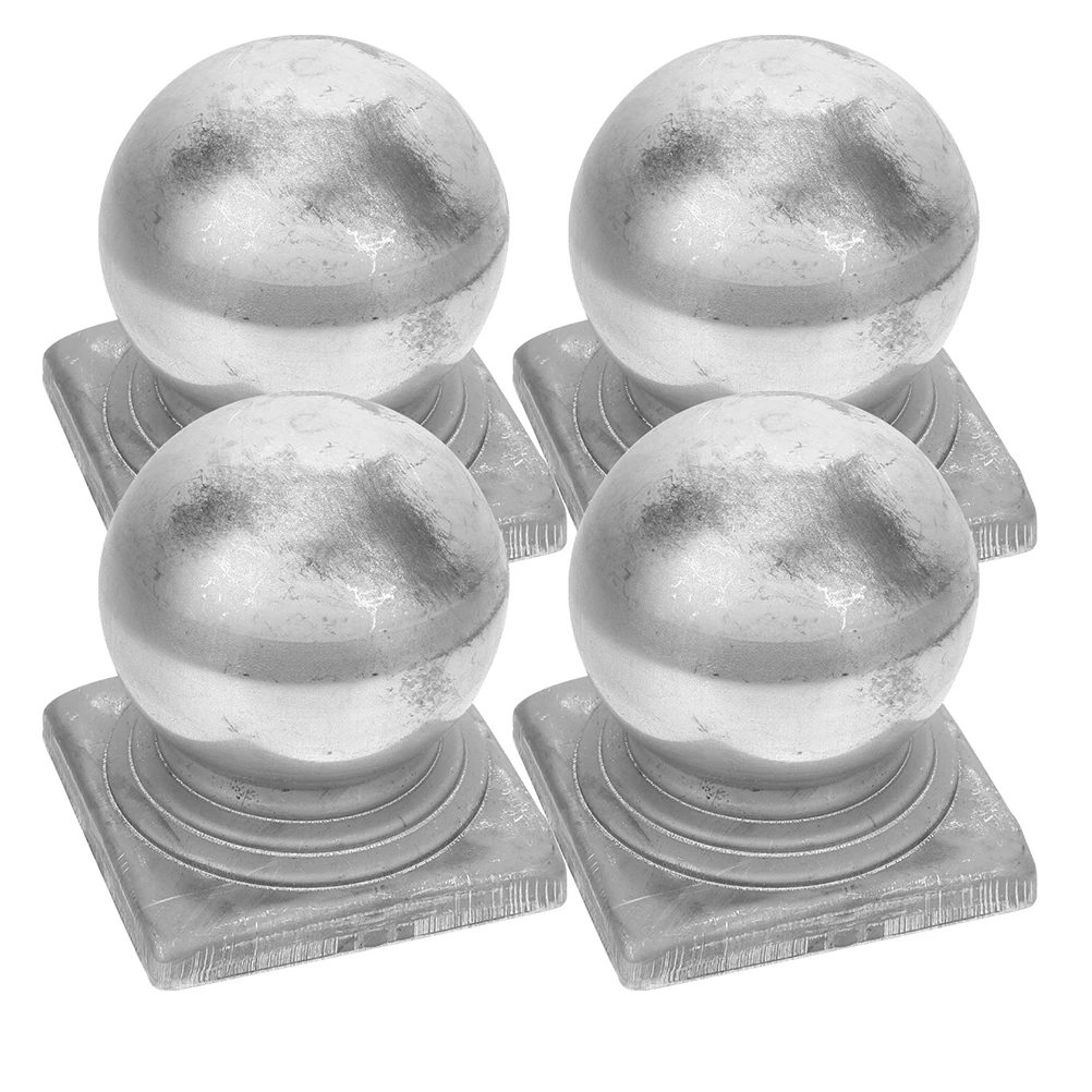 4 coperture per pali per recinzione, materiale in ferro durevole, tappi per colonne per barriera stradale, facile installazione, arredamento da giardino esterno
