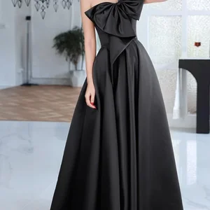 Elegant temperament temperament ball dresses draped arc of a shoulder without straps cross lace to graduation dress in fashion party fashion 8 Main Sales Graduation Dress - №4