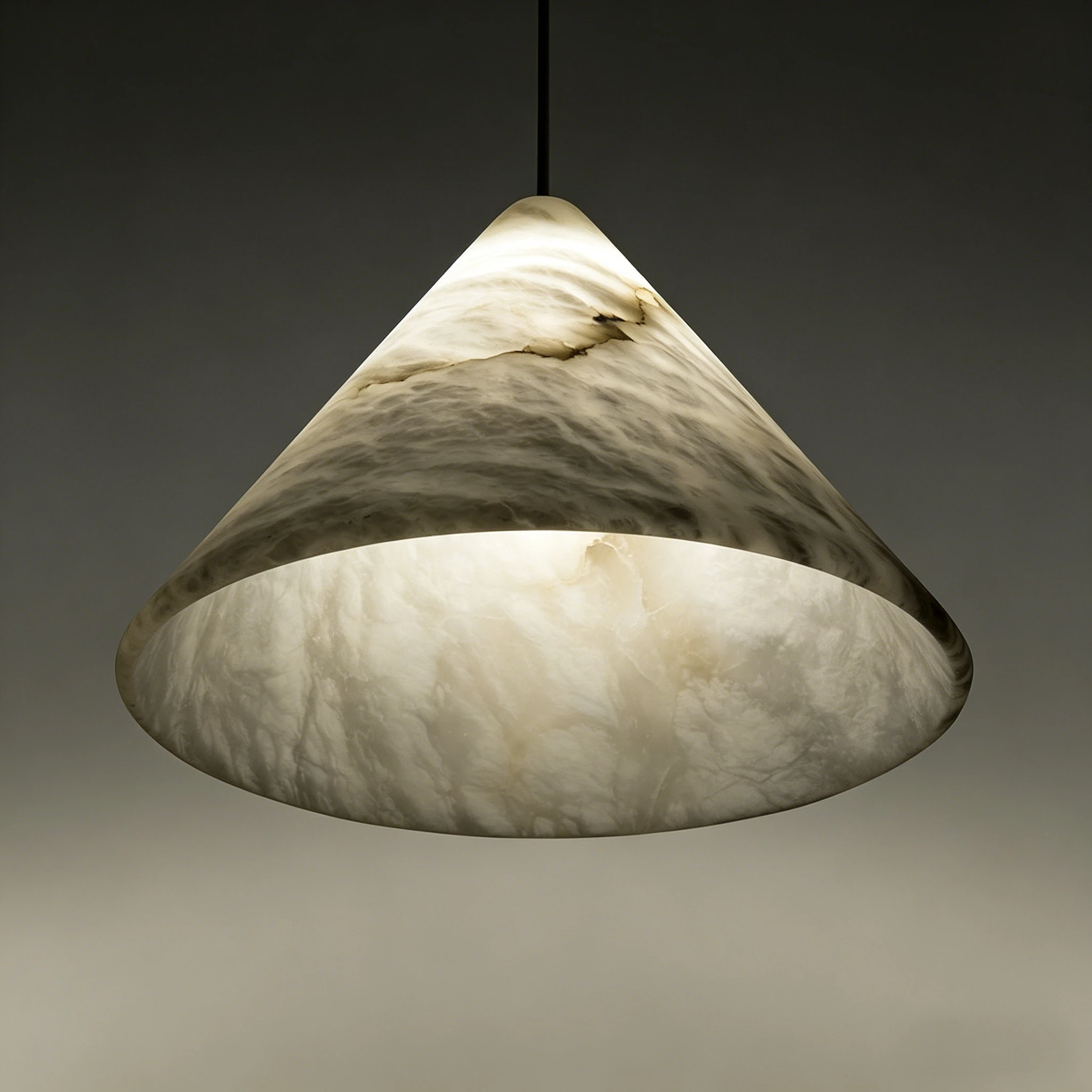 

Natural Spanish Marble Pendant Lights Restaurant Tables Modern Bar Counter Bedroom Bedside Lamp Simple Conical Lamp Indoor Decor