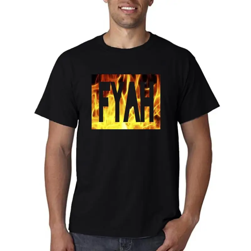 Tee S-2Xl  Christmas Men Slim Fi Fyah Reggae Jungle Ragga Dancehall Streetwear Ston Slogan Shirt