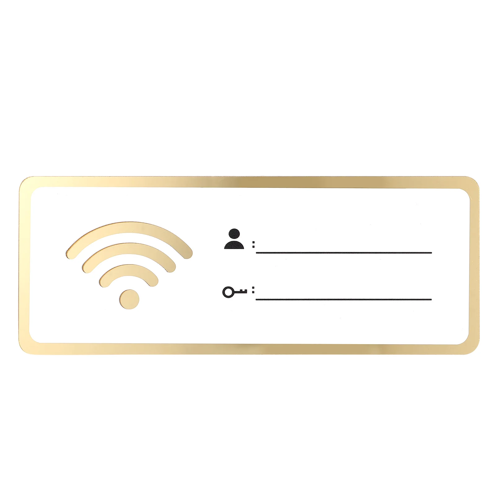 Rappel Wifi Sign Nail Password Token Information Board White Acrylic Office