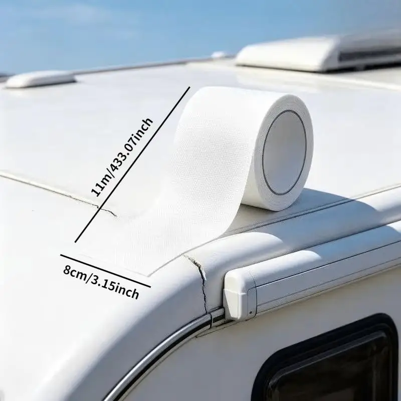 RV Roof Repair Accessories, Glass Edge Gap Rainproof Repair Tape, Car Paint Rust Removal Repair Tape