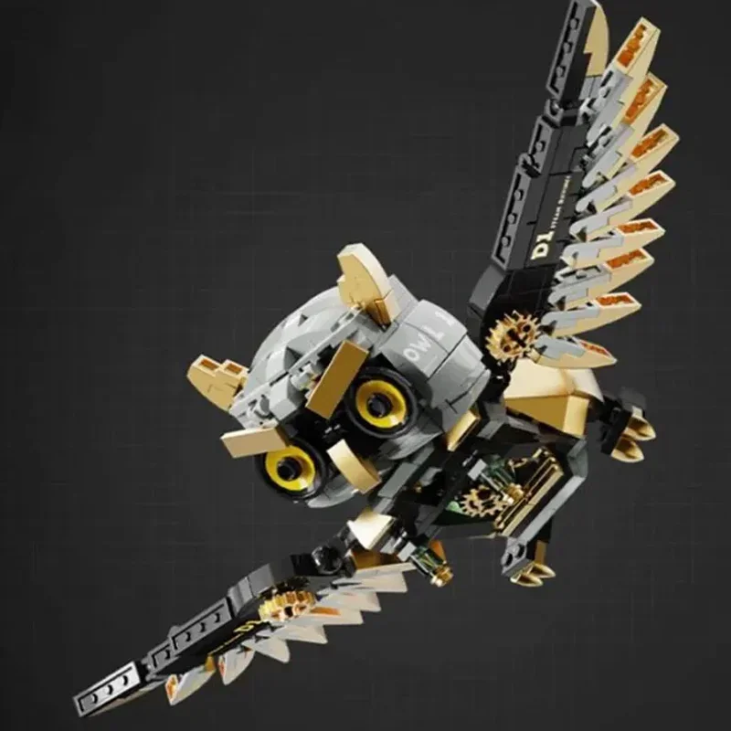 Mecha owady robot klocki techniczne Steam Punk sowa Model zwierzęcia figurka Mech cegły maszyny zabawki dla chłopców