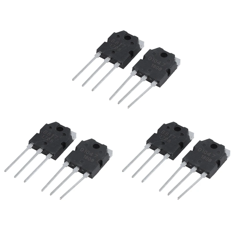 6 Siliciumtransistor-D 1047 + B 817, 200 V, 12 a