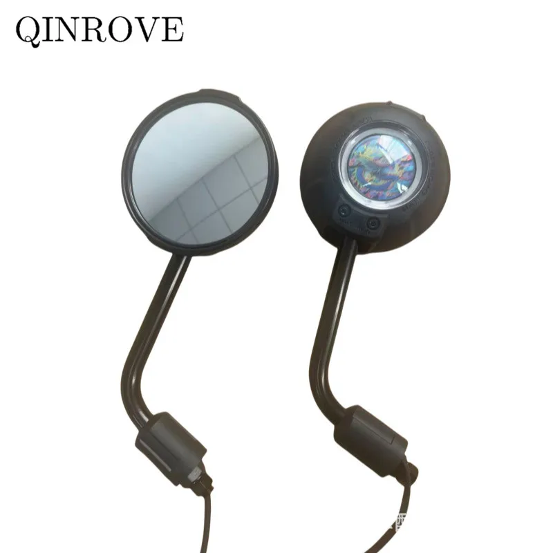 

With LED Light Rearview Mirror Motorcycle 8 10MM 12V Side Mirrors Universal For Yamaha FZ1 FZ6 FZ8 Benelli TRK 502X 752S TNT150
