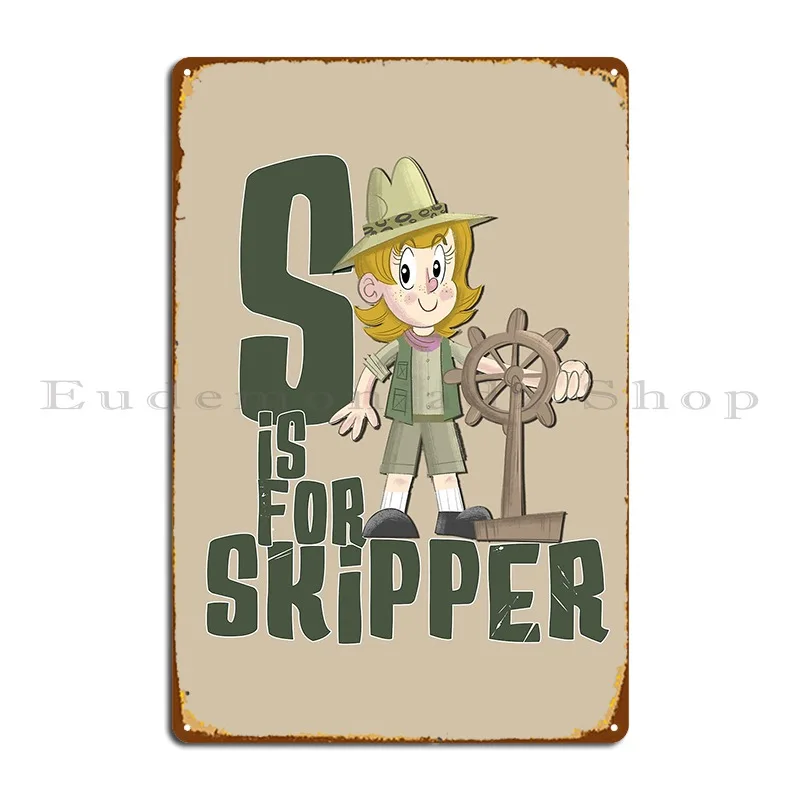 S Is For Skipper Female Metal Sign Plaques Club Vintage Cinema Create Tin Sign Poster