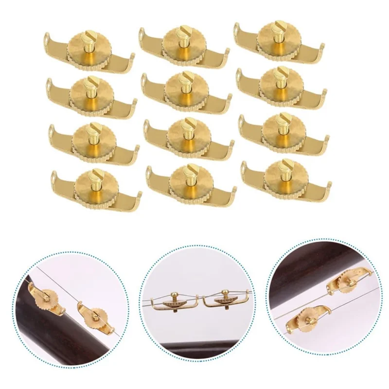 B48B-Copper غرامة المستقبلون 12 قطعة أدوات ضبط السلسلة لملحقات أدوات ضبط الآلات الموسيقية Erhu #4