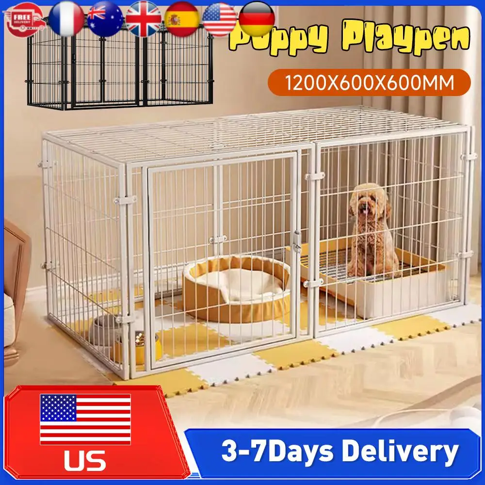 

Новый складной вольер-манеж для щенков, прочный металлический вольер-клетка из проволоки, легко собирается, для маленьких собак, кроликов, свиней, кошек, хорьков ﻿