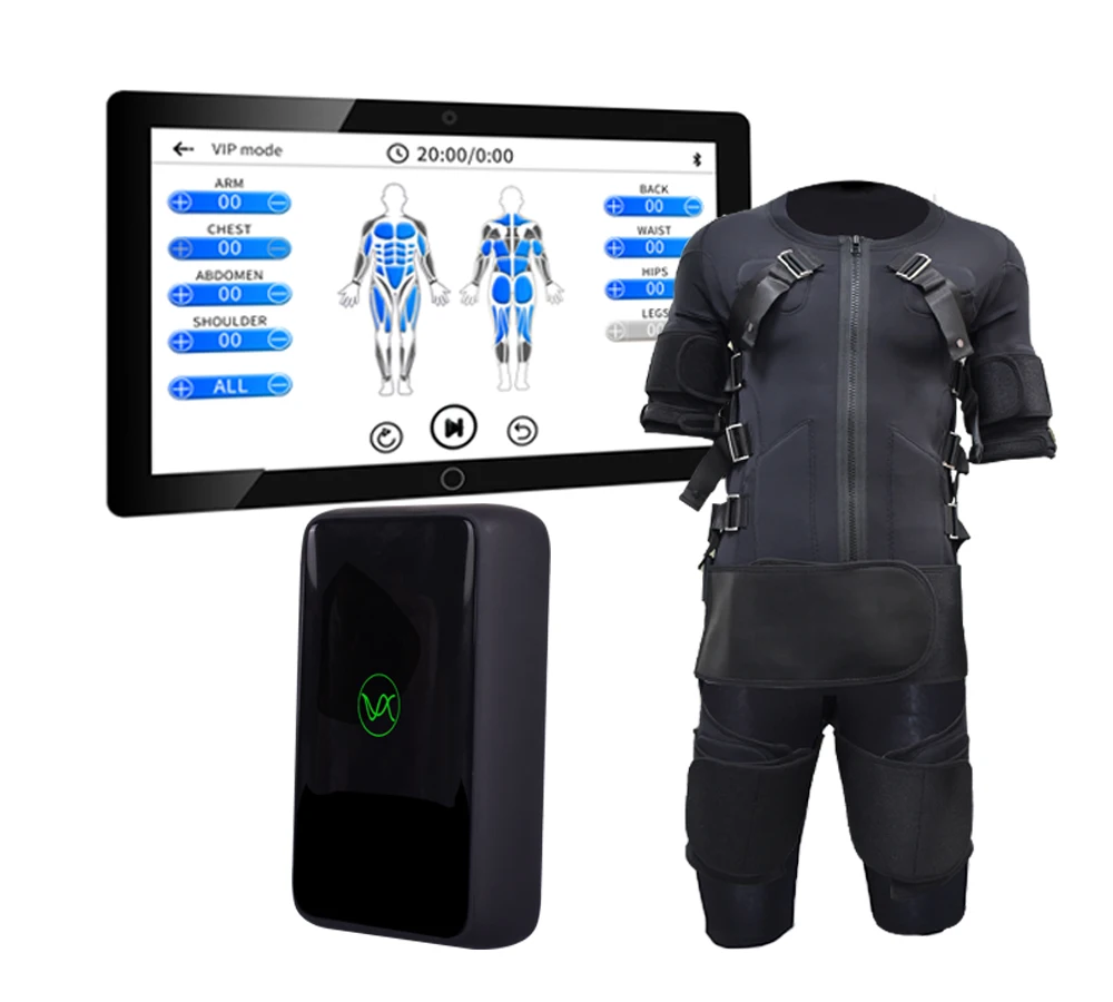 Bodytech EMS Fitness Suit Kit Eletrônico de Estimulação Muscular Dispositivo de Treinamento EMS para Aumentar Massa Muscular