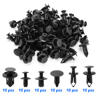 6 Size 60Pcs Auto Fastener Clips Vehicle Retainer Rivet Door Panel for Dents Kit Inspection Products Diagnostic Tools