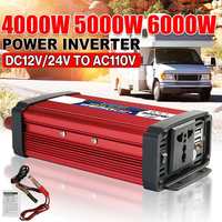 4000W 5000W 6000W Modified Sine Wave Inverter DC 12V/24V To AC 220V Voltage Transformer Power Converter USB Solar Inverter