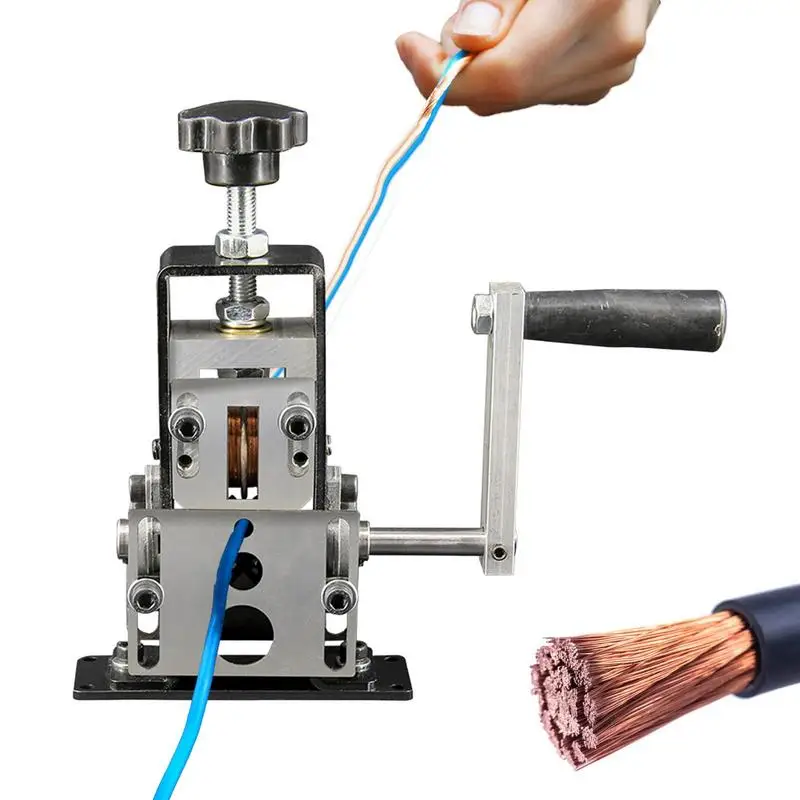 2023 Upgraded Manual Wire Stripping Machine Hand Crank Drill Operated Stripper For Scrap Copper Stripping Diameter 1-20mm