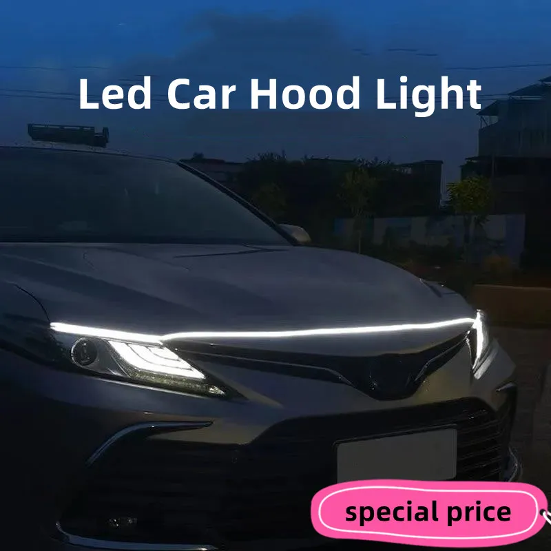 

Led Car Hood Light Strip Through-type Auto Modified Front Headlight Upgrade Cuttable Decorative Light Car Daytime Running Lights