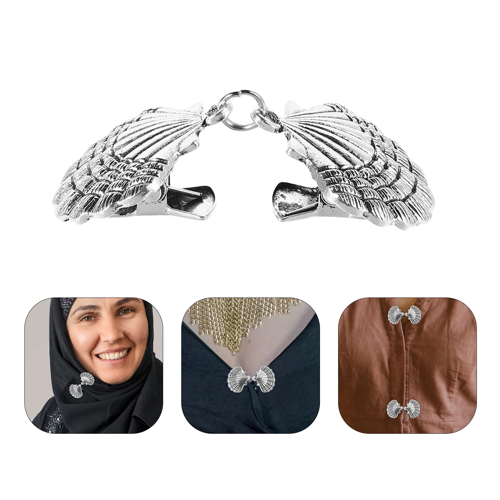 2 قطعة مقاطع سترة سبائك الزنك خمر للنساء فستان قميص الملابس والاكسسوارات وشاح زر المشبك دبوس بروش الرجعية