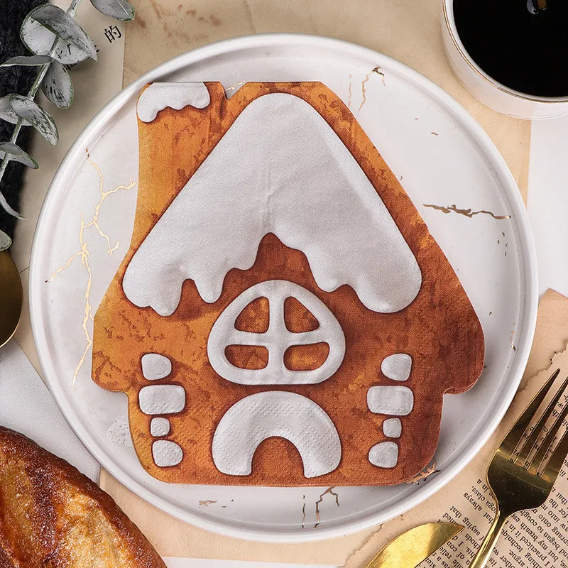 

20Pcs/pack Creative Leaf Animal Cat Dog Shape Printed Paper Disposable Napkin Tissues Funny Party Decoration