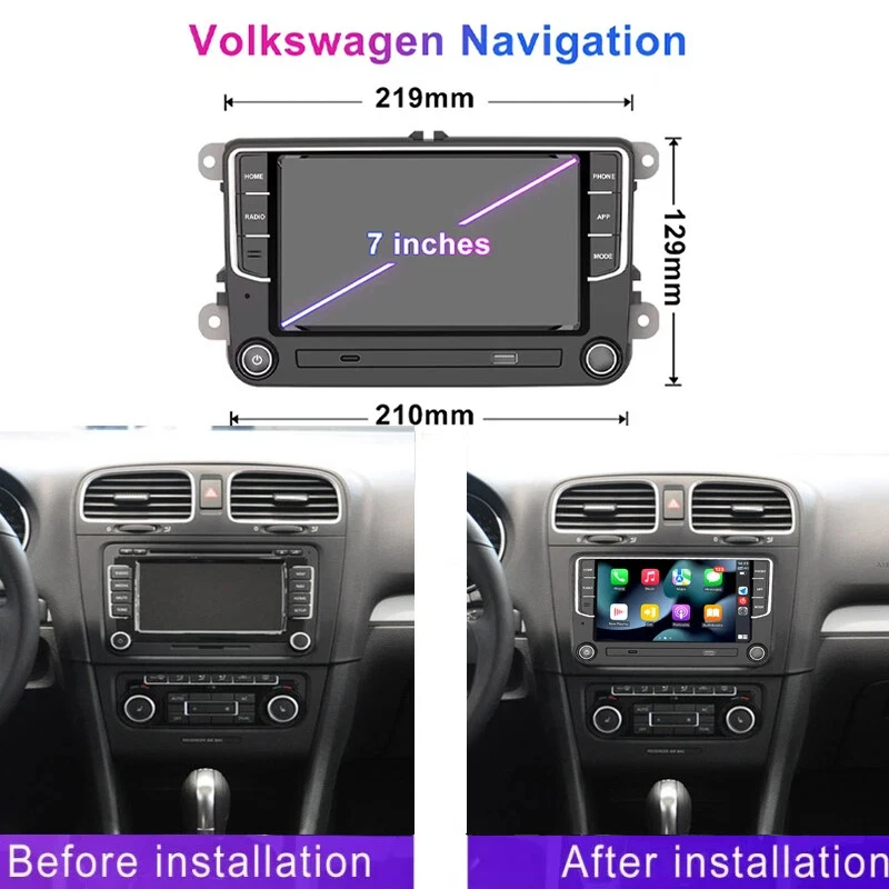 7'' Car Radio For VW Golf VI GTI R 2008-2013 4GB+64GB Wireless