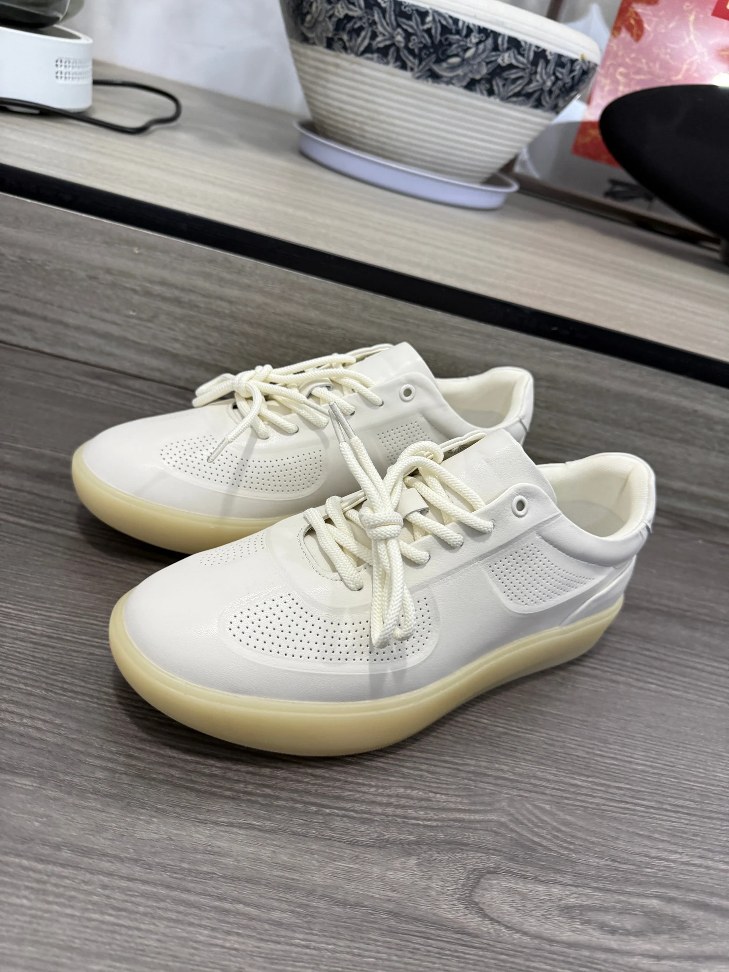 

Men's Spring Summer Comfortable Breathable Leather Hollow out Craft Sports Casual Slip-On Shoes Trendy round Toe Color